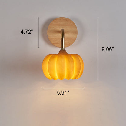 Modern Creative Pumpkin Aluminum 1-Light Wall Sconce Lamp
