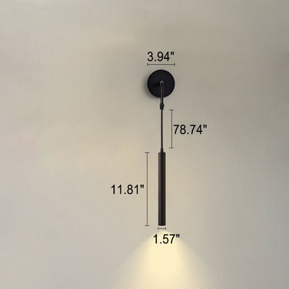 Minimalist Long Cylindrical Spotlight LED Wall Sconce Lamp