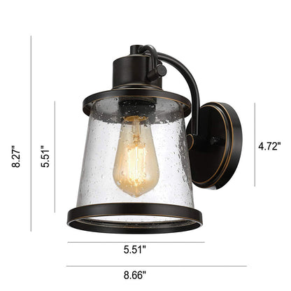 Iron Art Nostalgic Waterproof 1-Light Wall Sconce Lamp
