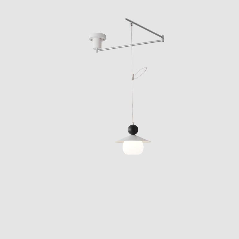 Aluminum Glass Rocker Round Ball 1-Light Wall Sconce Lamp