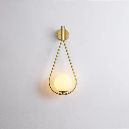 Scandinavian Glass Ball Oval Ring 1-Light Wall Sconce Lamp