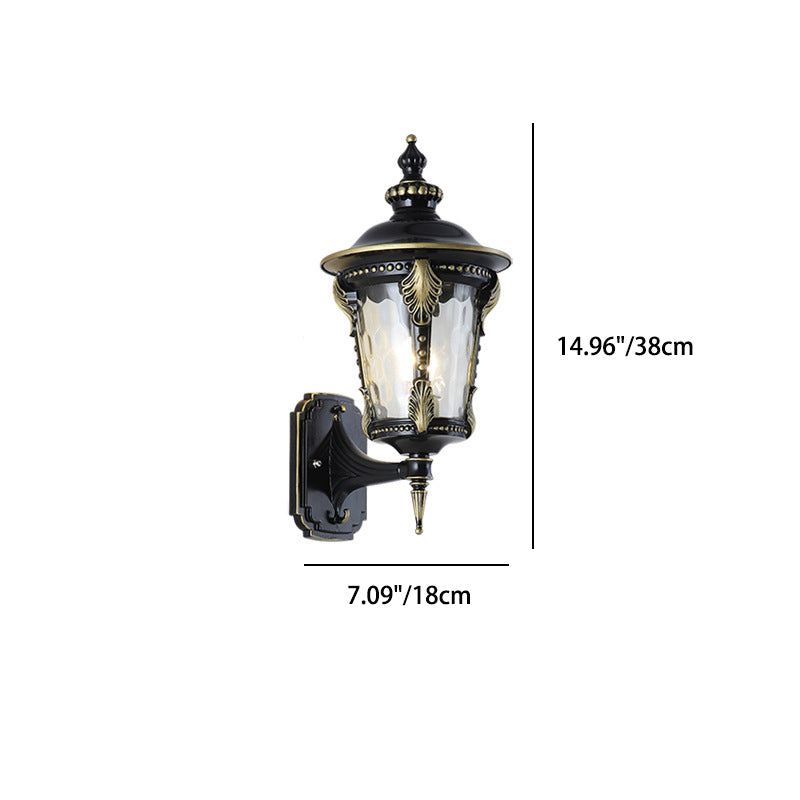 Waterproof Aluminum Glass 1-Light Outdoor Wall Sconce Lamp