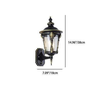 Waterproof Aluminum Glass 1-Light Outdoor Wall Sconce Lamp