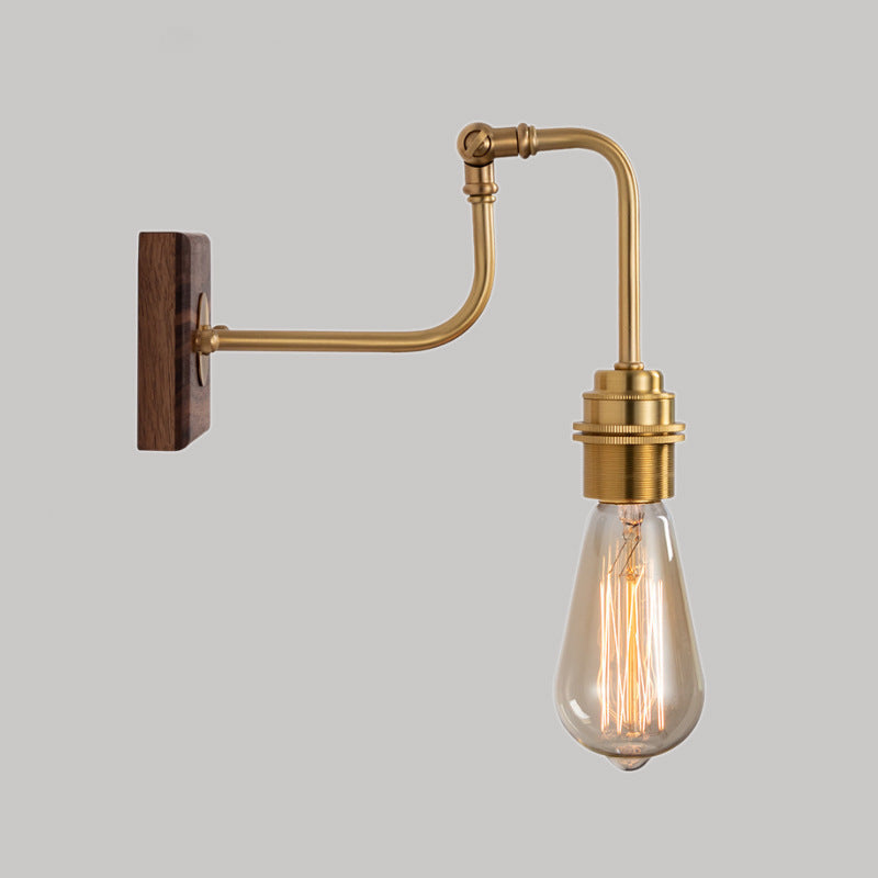Contemporary Retro Copper 1-Light Wall Sconce Lamp