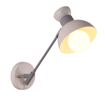 Scandinavian Metal Bowl Round 1-Light Wall Sconce Lamp