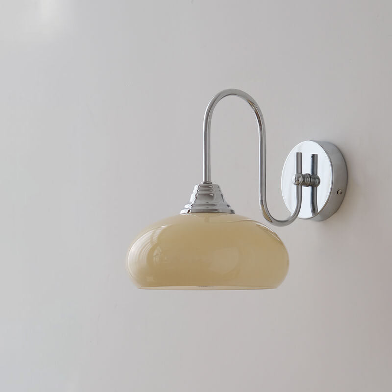Nordic Round Dome Iron Glass 1-Light Wall Sconce Lamp