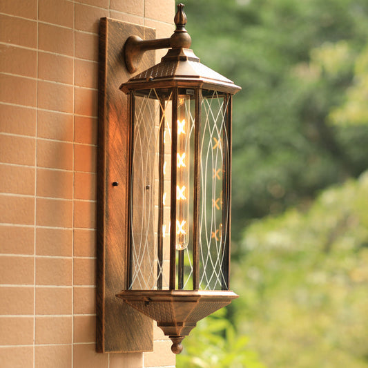 Transparent Cage Waterproof 1-Light Wall Sconce Lamp