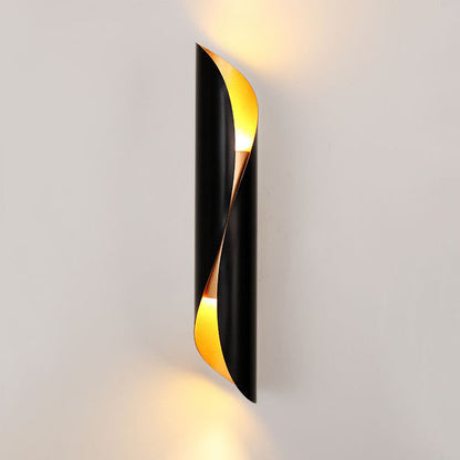Nordic Strip Spiral Iron 2-Light Wall Sconce Lamp