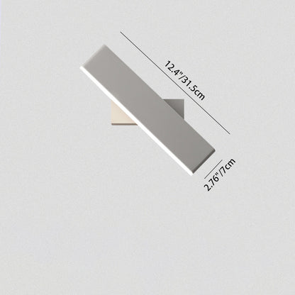 Rectangular Aluminum Acrylic Rotatable LED Wall Sconce Lamp