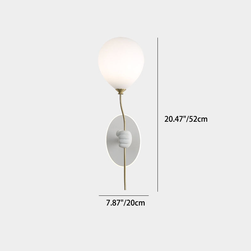 Cartoon Balloon Iron Resin Glass 1-Light Wall Sconce Lamp