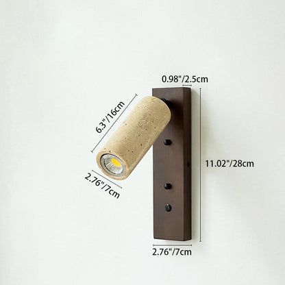 Japanese Iron Yellow Travertine 1-Light Wall Sconce Lamp