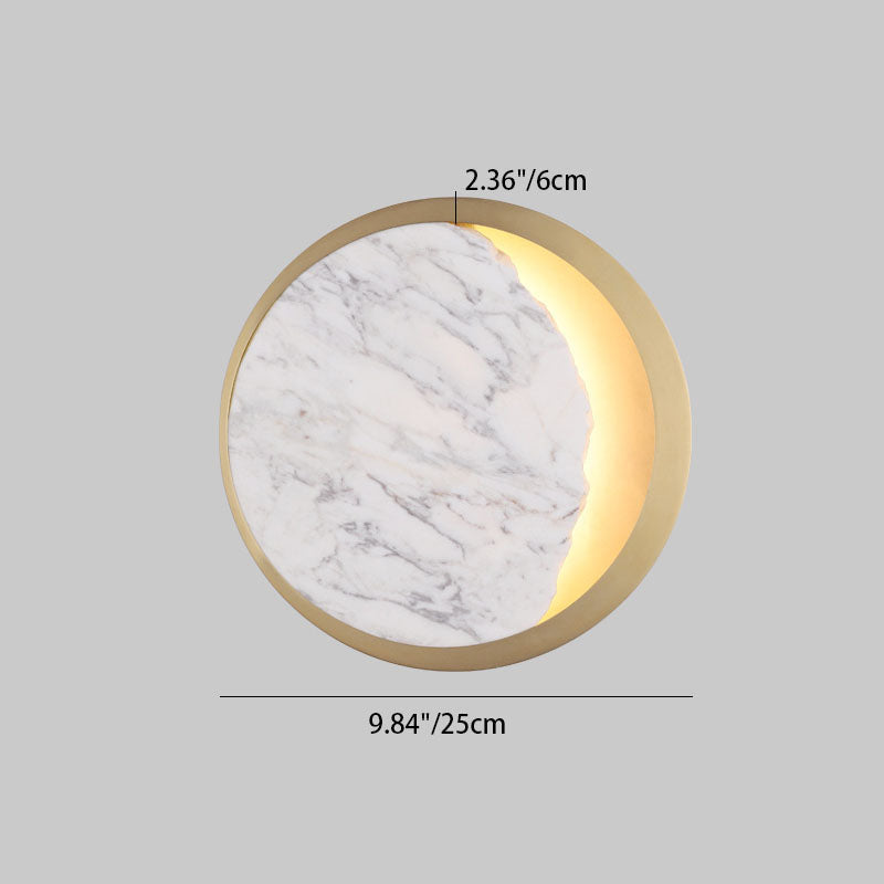 Nordic Marble Metal Circle Ring LED Wall Sconce Lamp