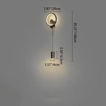 Luxury Wrought Iron Acrylic Cylinder LED Wall Sconce Lamp