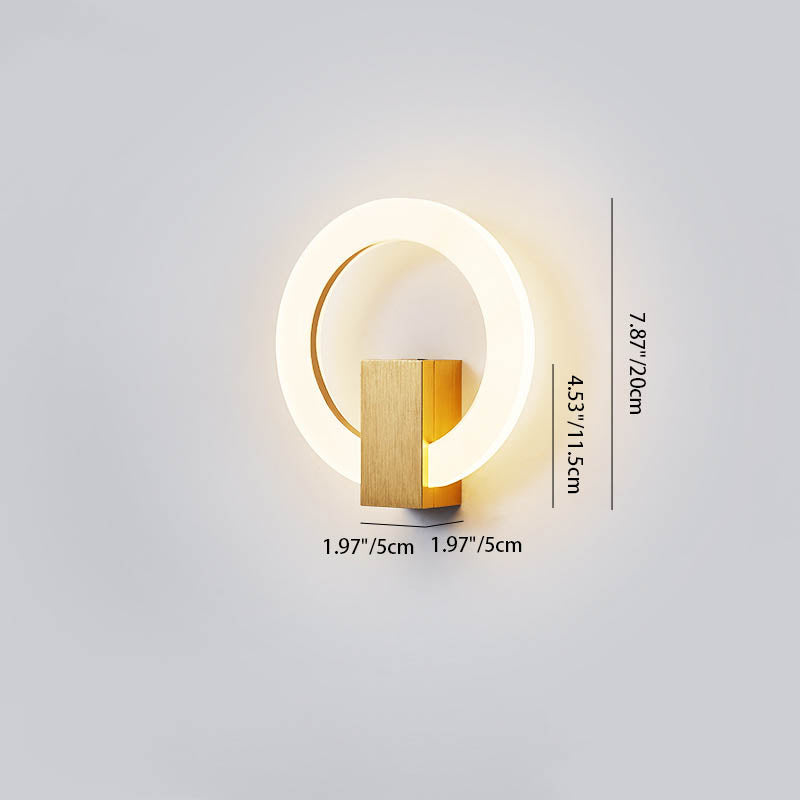 Minimalist Round Iron Aluminum PVC LED Wall Sconce Lamp