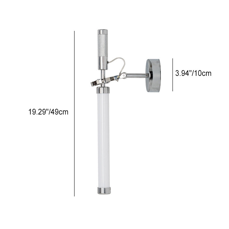 Minimalist Cylindrical Iron Glass LED Wall Sconce Lamp