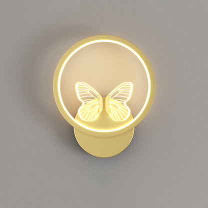 Deco Square Round Frame Design LED Wall Sconce Lamp