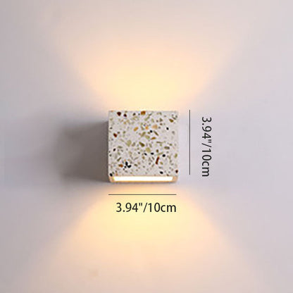 Scandinavian Square Terrazzo 1-Light Wall Sconce Lamp