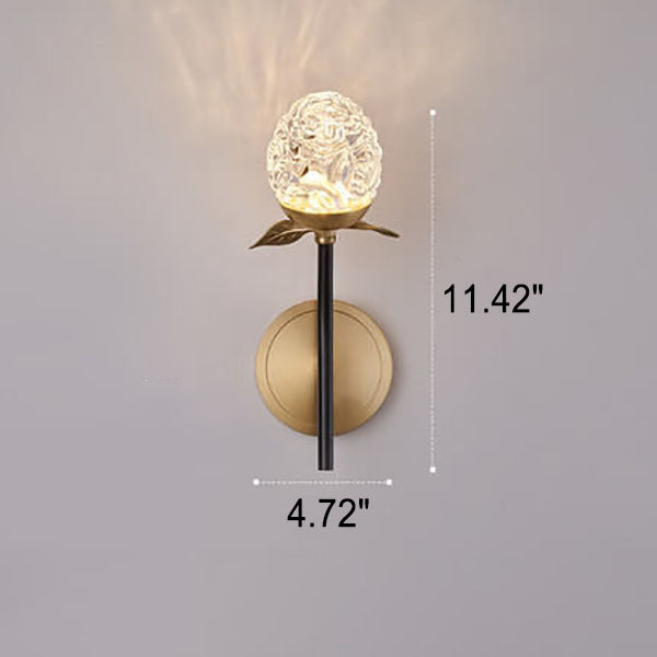 Luxury Crystal Apple Branch 1/2 Light Wall Sconce Lamp