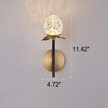 Luxury Crystal Apple Branch 1/2 Light Wall Sconce Lamp