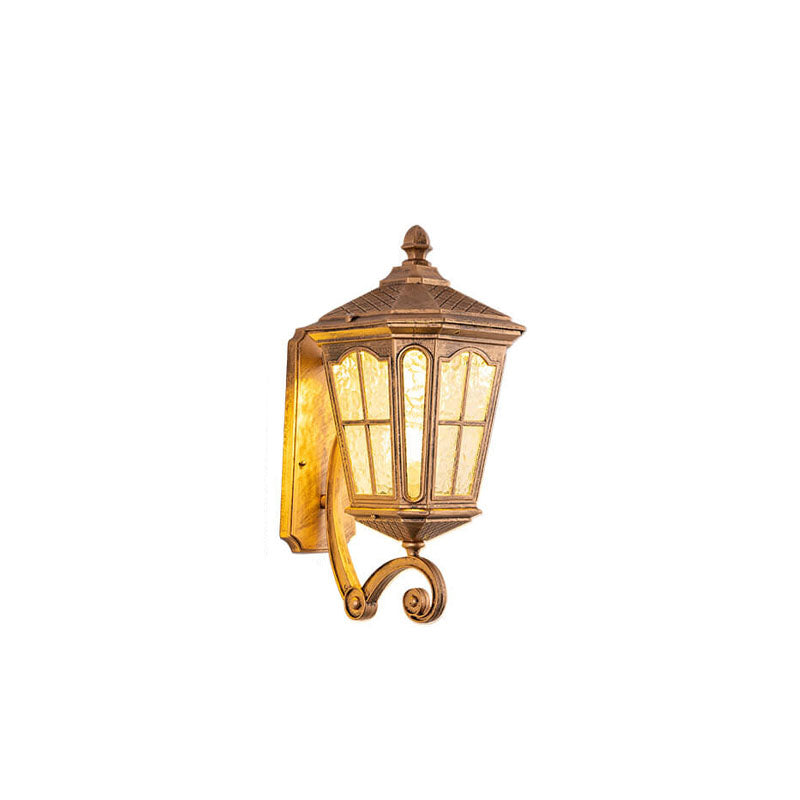 Outdoor Aluminum Glass Waterproof 1-Light Wall Sconce Lamp