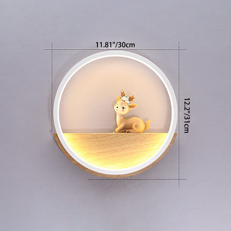 Creative Silicone Iron Aluminum Deer LED Wall Sconce Lamp