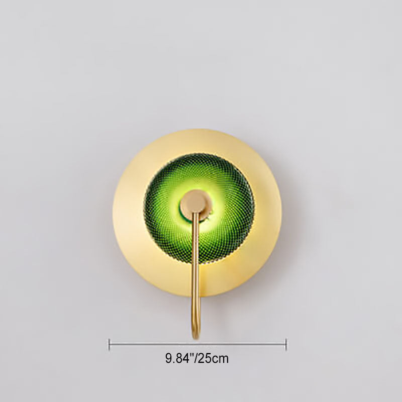 Modern Luxury Iron Glass Round LED Wall Sconce Lamp