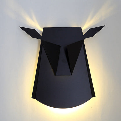 Creative Iron Bull Head Shape LED Wall Sconce Lamp