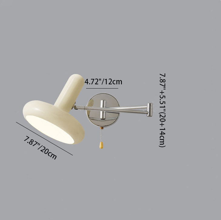 Simplicity Wrought Iron Disc 1-Light Wall Sconce Lamp