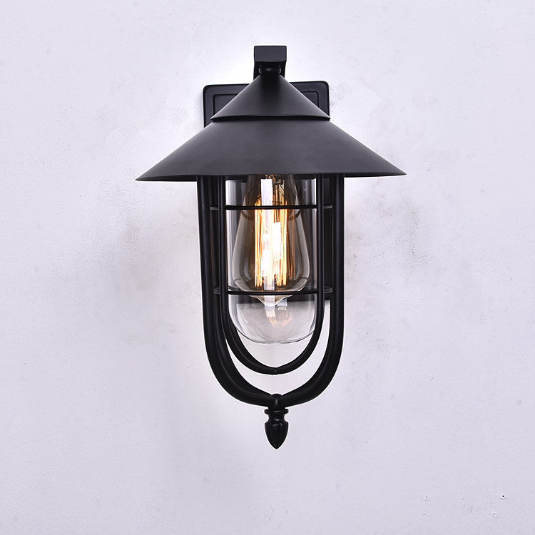 Iron Human Body Sensing 1-Light Outdoor Wall Sconce Lamp