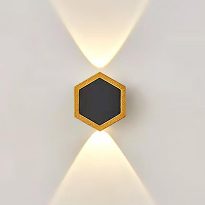 Outdoor Combination Black Gold LED Wall Sconce Lamp