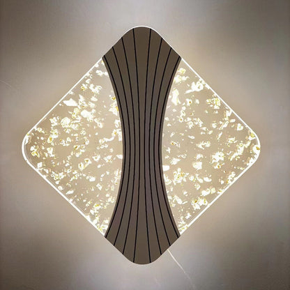 Round Diamond Hardware Acrylic LED Wall Sconce Lamp