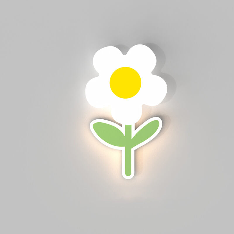 Minimalist Iron Sunflower Acrylic LED Wall Sconce Lamp