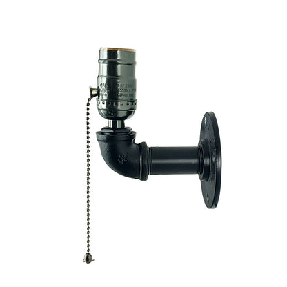 Industrial Iron Aluminum Plumbing 1-Light Wall Sconce Lamp