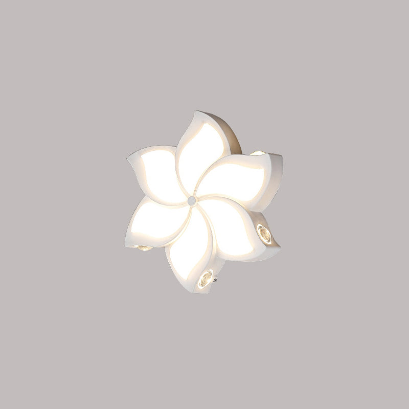 Simplicity Pinwheel Acrylic Shade LED Wall Sconce Lamp