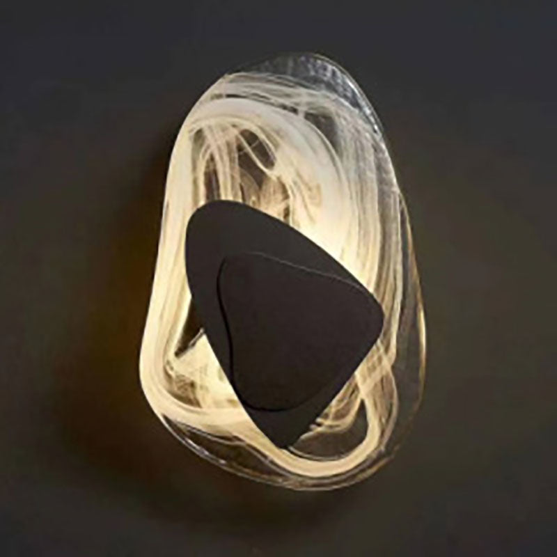 Creative Irregular Oval Iron Crystal LED Wall Sconce Lamp