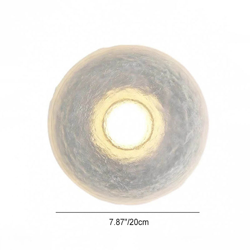 Nordic Resin Wrought Iron Round LED Wall Sconce Lamp