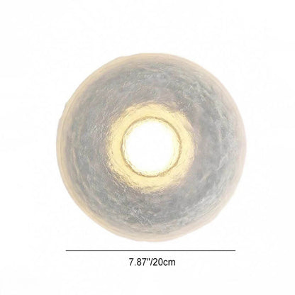 Nordic Resin Wrought Iron Round LED Wall Sconce Lamp