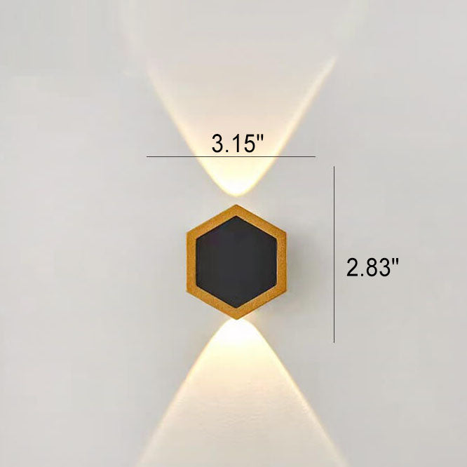 Outdoor Combination Black Gold LED Wall Sconce Lamp