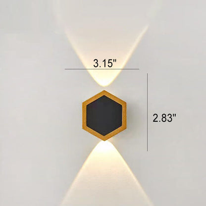 Outdoor Combination Black Gold LED Wall Sconce Lamp