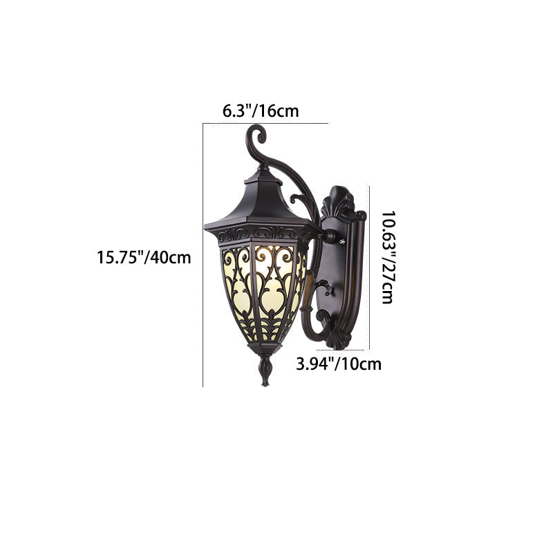 Waterproof Aluminum Glass 1-Light Outdoor Wall Sconce Lamp