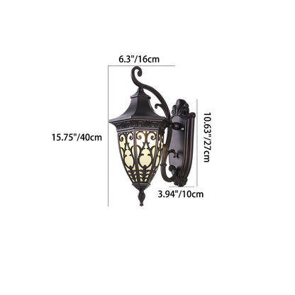 Waterproof Aluminum Glass 1-Light Outdoor Wall Sconce Lamp
