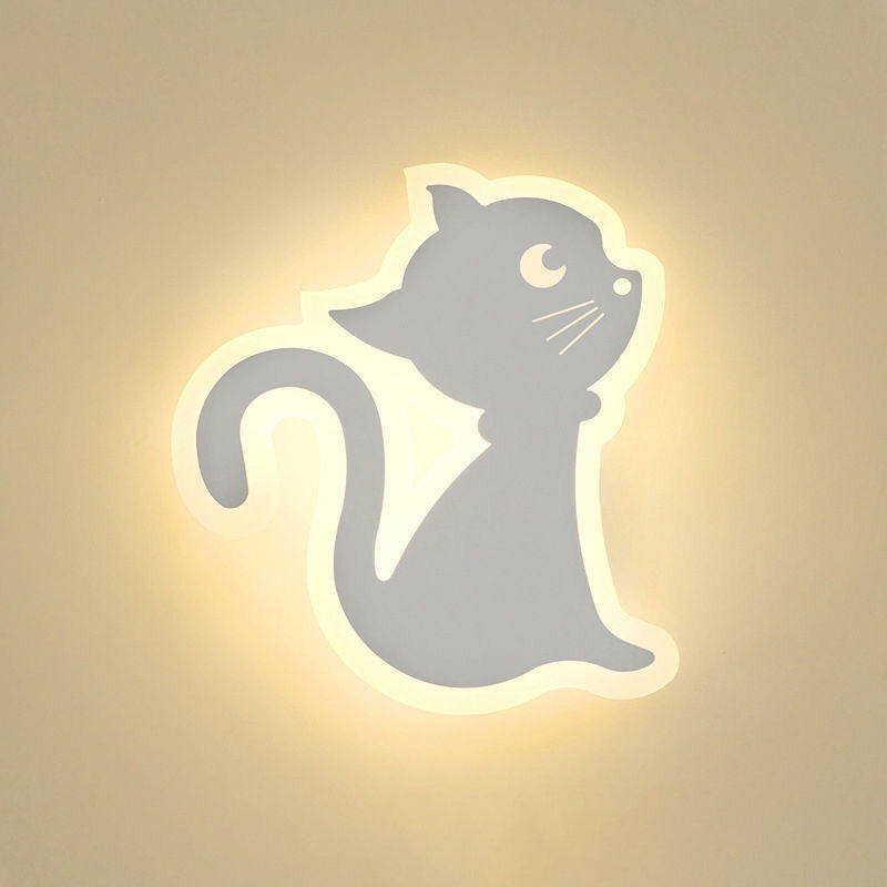 Creative Acrylic Cat Design Iron LED Wall Sconce Lamp