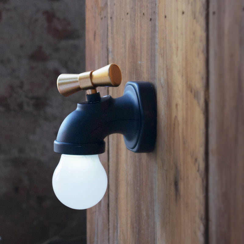 Creative Faucet ABS PC USB LED Night Light Wall Sconce Lamp