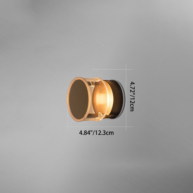 Cylindrical Aluminum Acrylic LED Wall Sconce Lamp