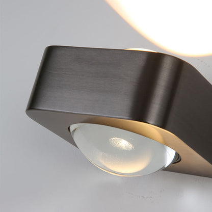 Rectangle Stainless Steel Copper Glass LED Wall Sconce Lamp