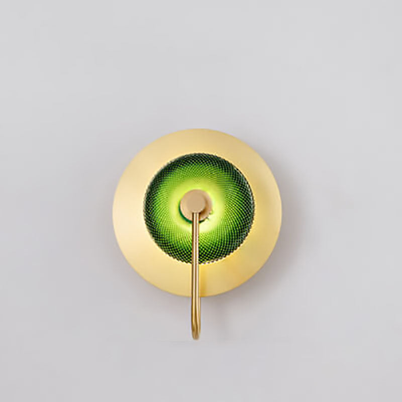 Modern Luxury Iron Glass Round LED Wall Sconce Lamp