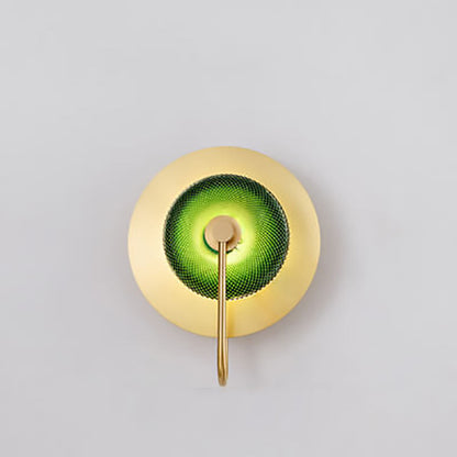 Modern Luxury Iron Glass Round LED Wall Sconce Lamp