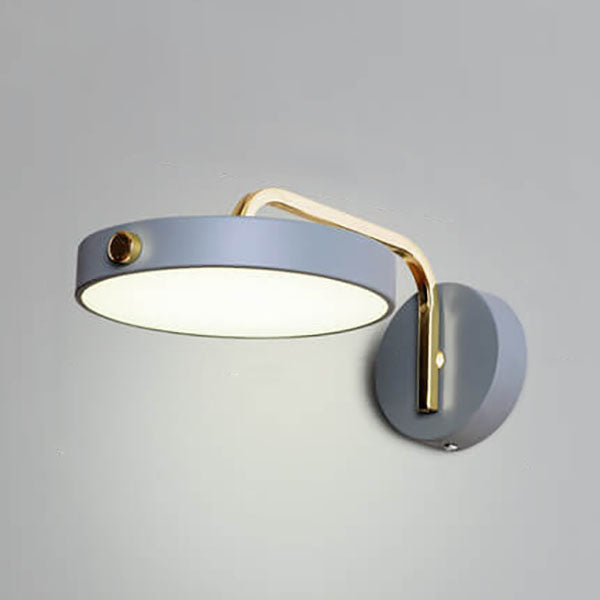 Macaron Color Round Head Iron Acrylic LED Wall Sconce Lamp