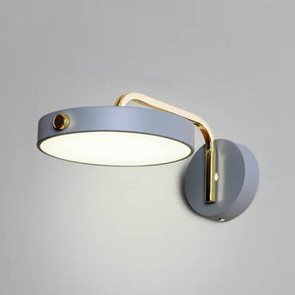 Macaron Color Round Head Iron Acrylic LED Wall Sconce Lamp