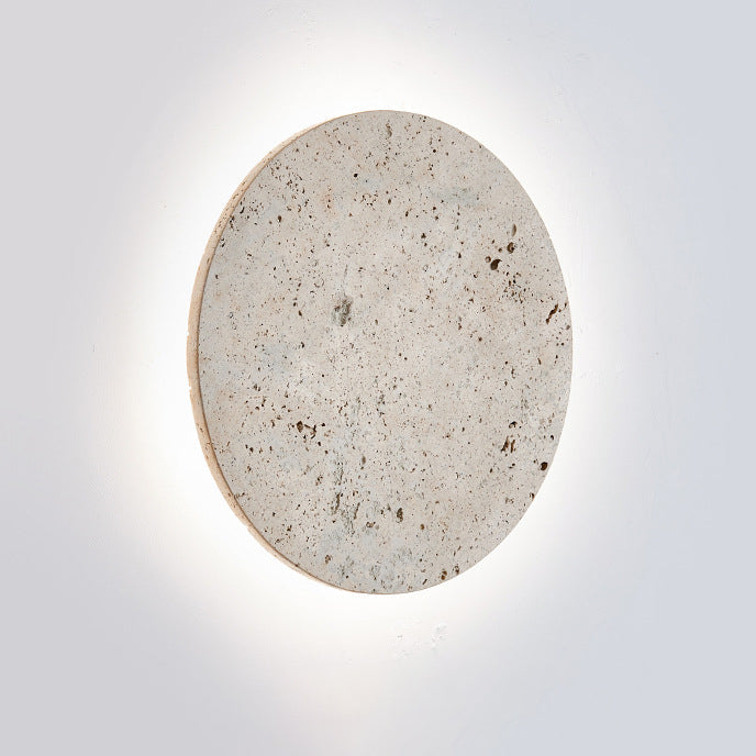 Japanese Acrylic Cave Stone Round LED Wall Sconce Lamp